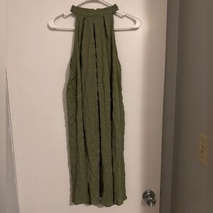 SHEIN Olive Green Halter Dress